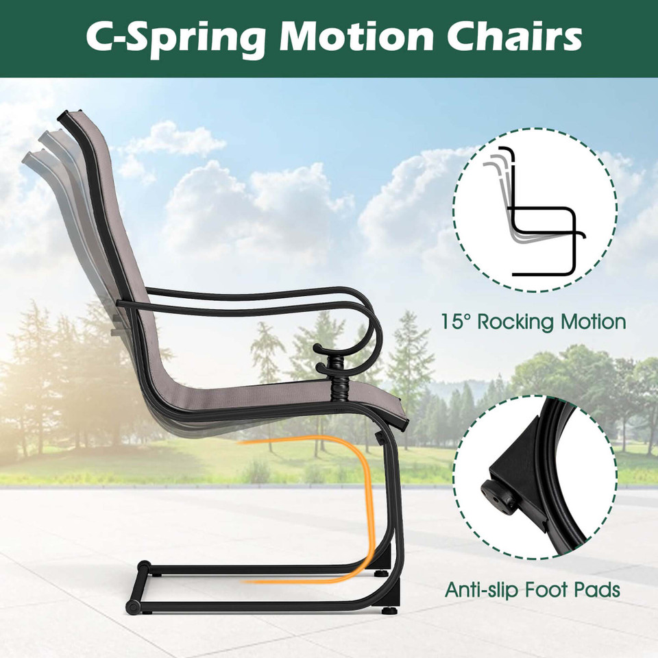 Outdoor C-Spring Motion Rocking Chairs (Set of 2) product image