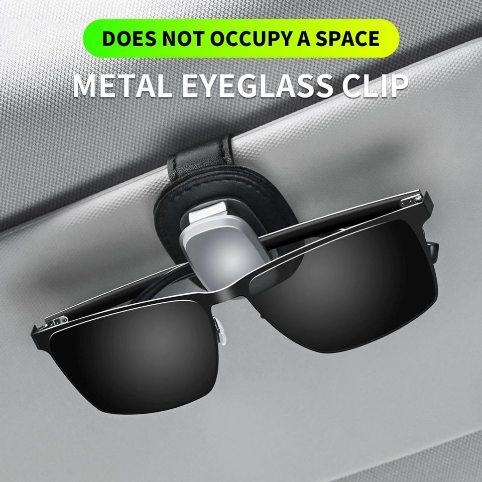 Leather Sunglasses Holder for Car Visor (2-Pack) product image