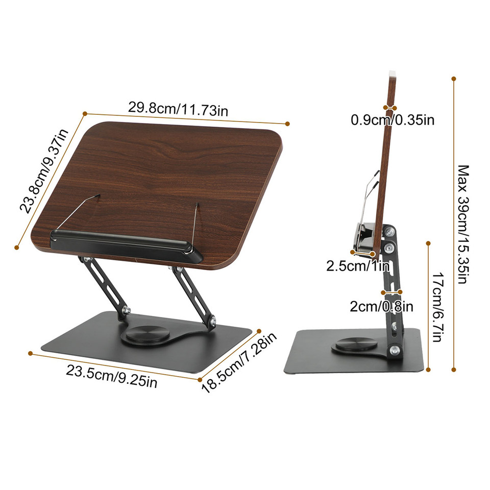 Adjustable Book Holder with 360-Degree Swivel Base product image