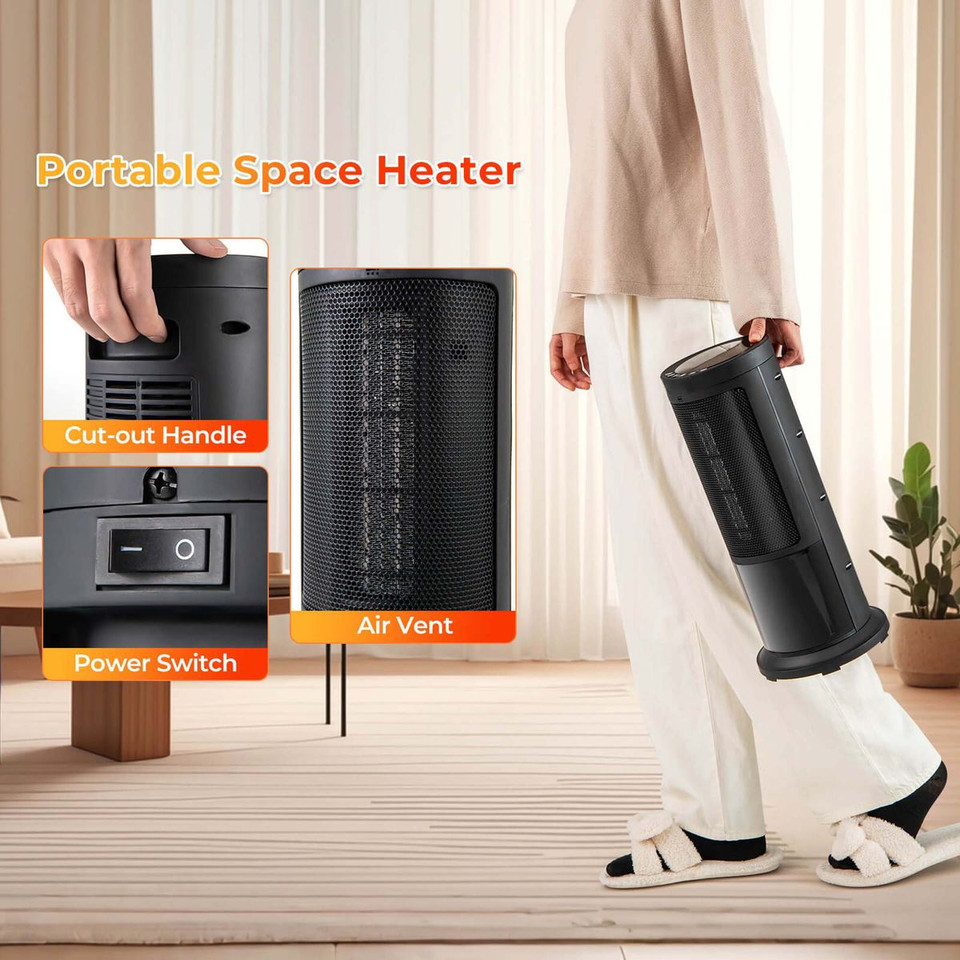 17-Inch 1500W PTC Fireplace Tower Space Heater  product image