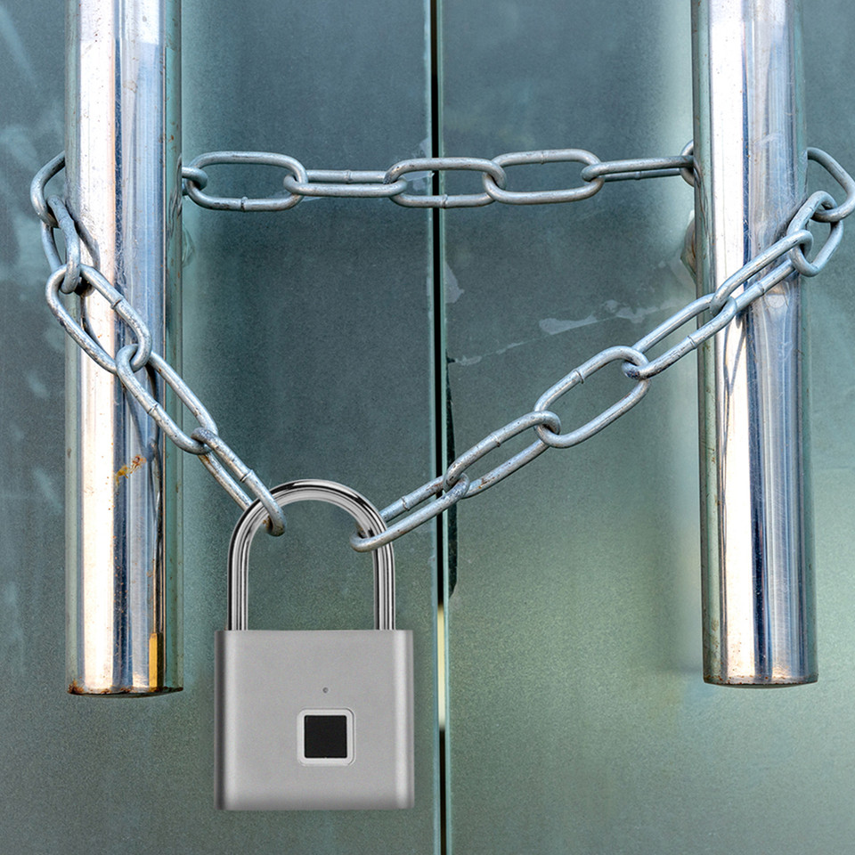 Ultra-Light One-Touch AI Fingerprint Padlock with USB Charging product image