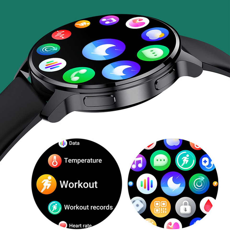 Smart Watch for Men Women (Answer/Make Call), Fitness Tracker for Android and iOS Phones, Waterproof Smartwatch with 1.32 Inch HD Touch Screen, Voice Control,Black product image