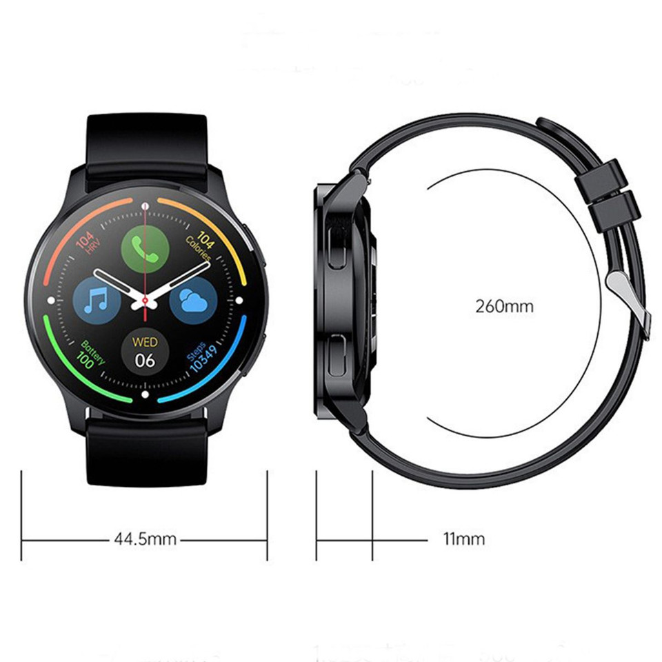 Smart Watch for Men Women (Answer/Make Call), Fitness Tracker for Android and iOS Phones, Waterproof Smartwatch with 1.32 Inch HD Touch Screen, Voice Control,Black product image