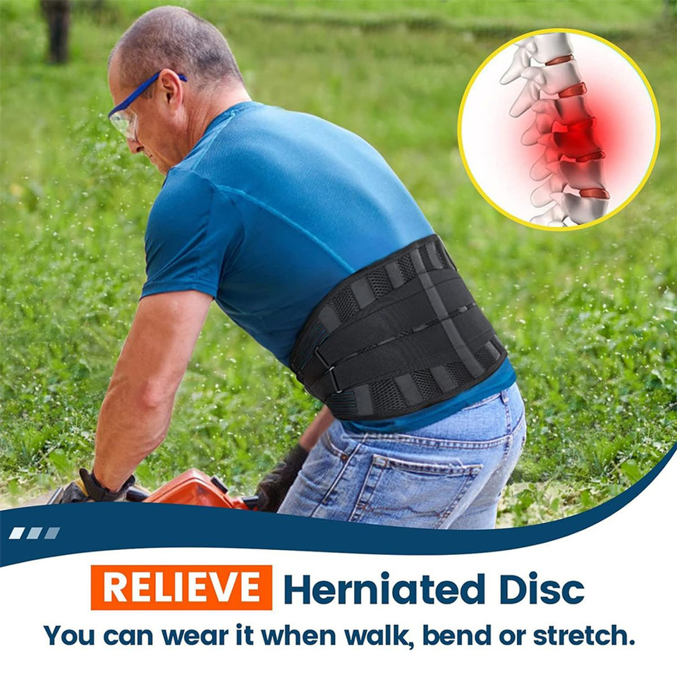 Lumbar Support for Heavy Lifting, Men and Women, Breathable Waist Support, Relief from Sciatica, Herniated Disc, XL (Waist 3.5/3.8 feet 115-125 CM) product image