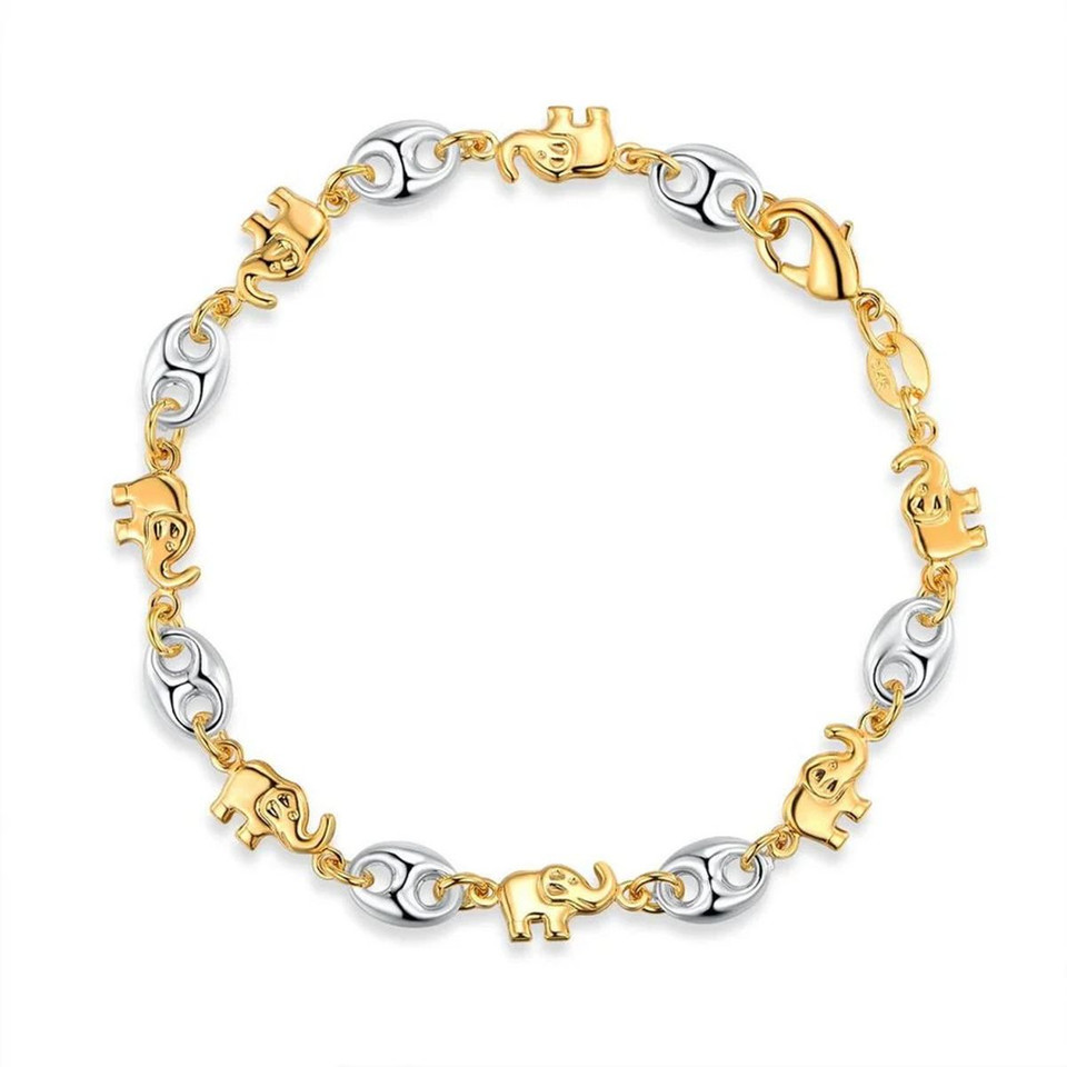 Two-Tone Elephant Mariner Bracelet or Anklet product image