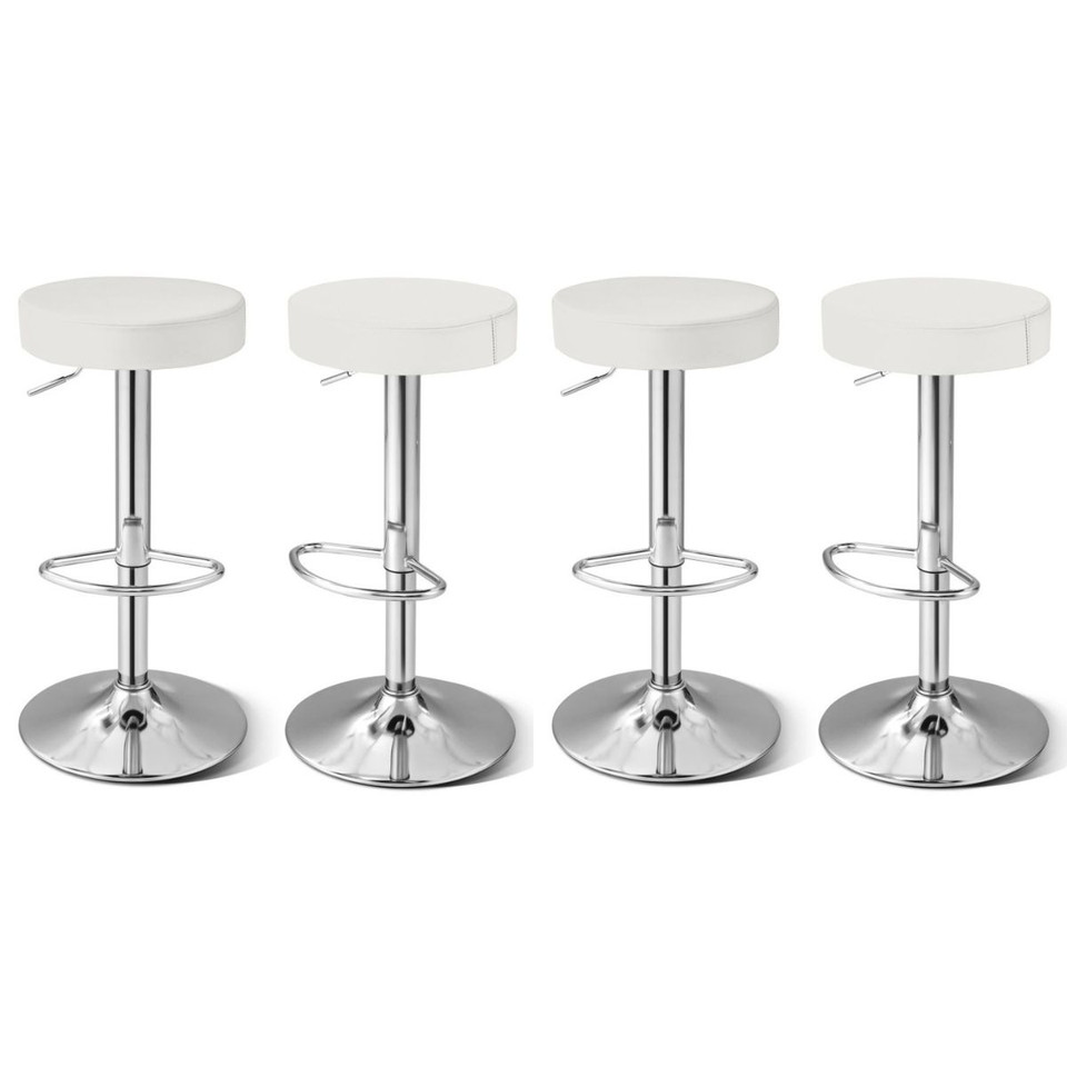 Adjustable Swivel Round Bar Stool with Footrest (4-Pack) product image