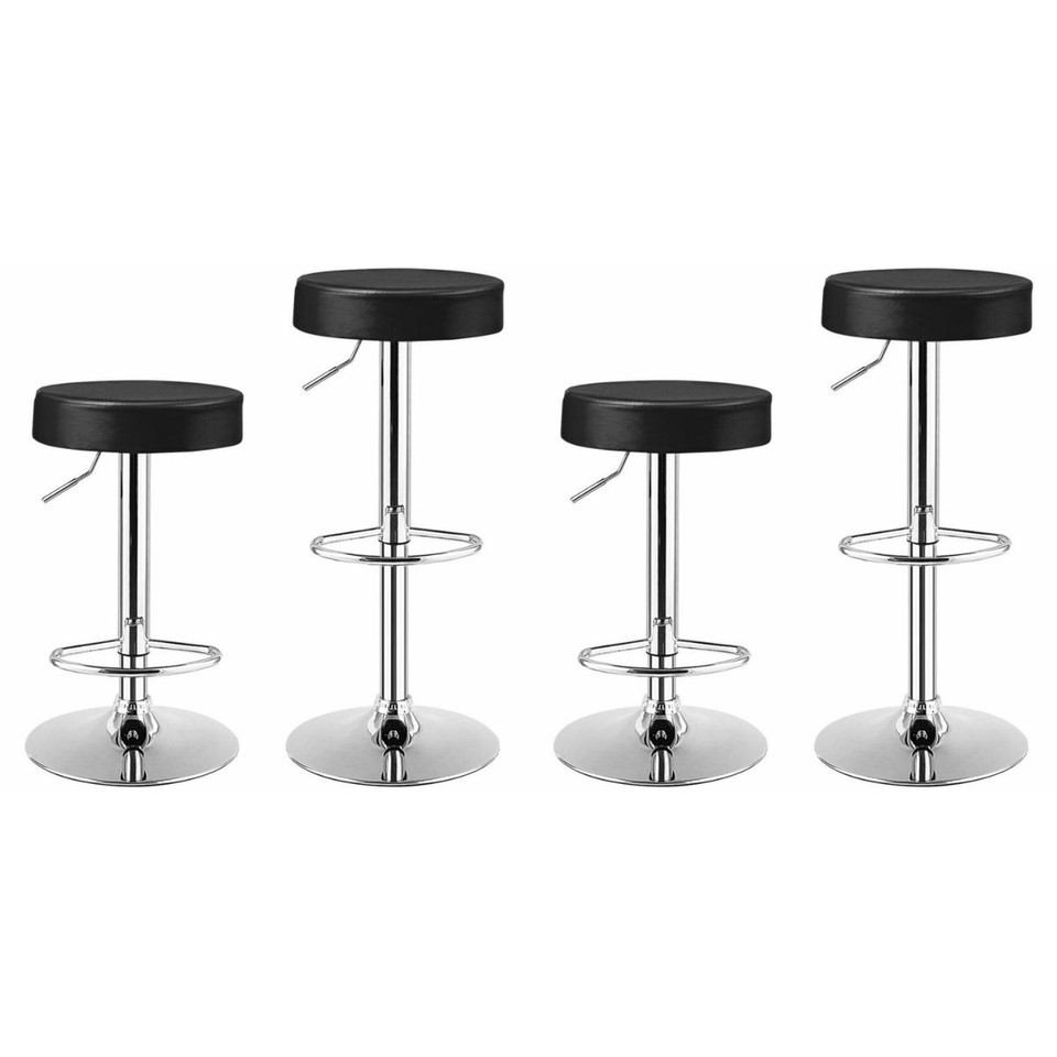 Adjustable Swivel Round Bar Stool with Footrest (4-Pack) product image