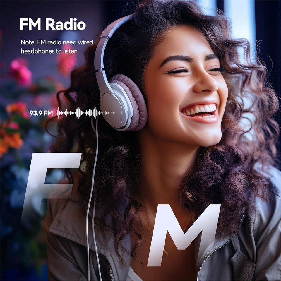 64GB MP3 Player with Bluetooth 5.4, Sport Music Player with Speaker Built-in FM Radio, Voice Recorder, HiFi Lossless Digital Audio Video Playback (White) product image