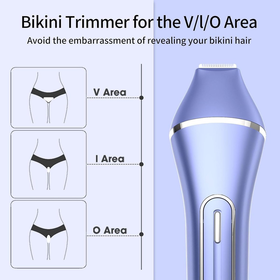 6 in 1 Epilator Hair Removal for Women, Shaver, Bikini, Face Razor, Facial Brush, Face Massage and Body Exfoliator, IPX6 Waterproof Lady Shaver Wet & Dry product image