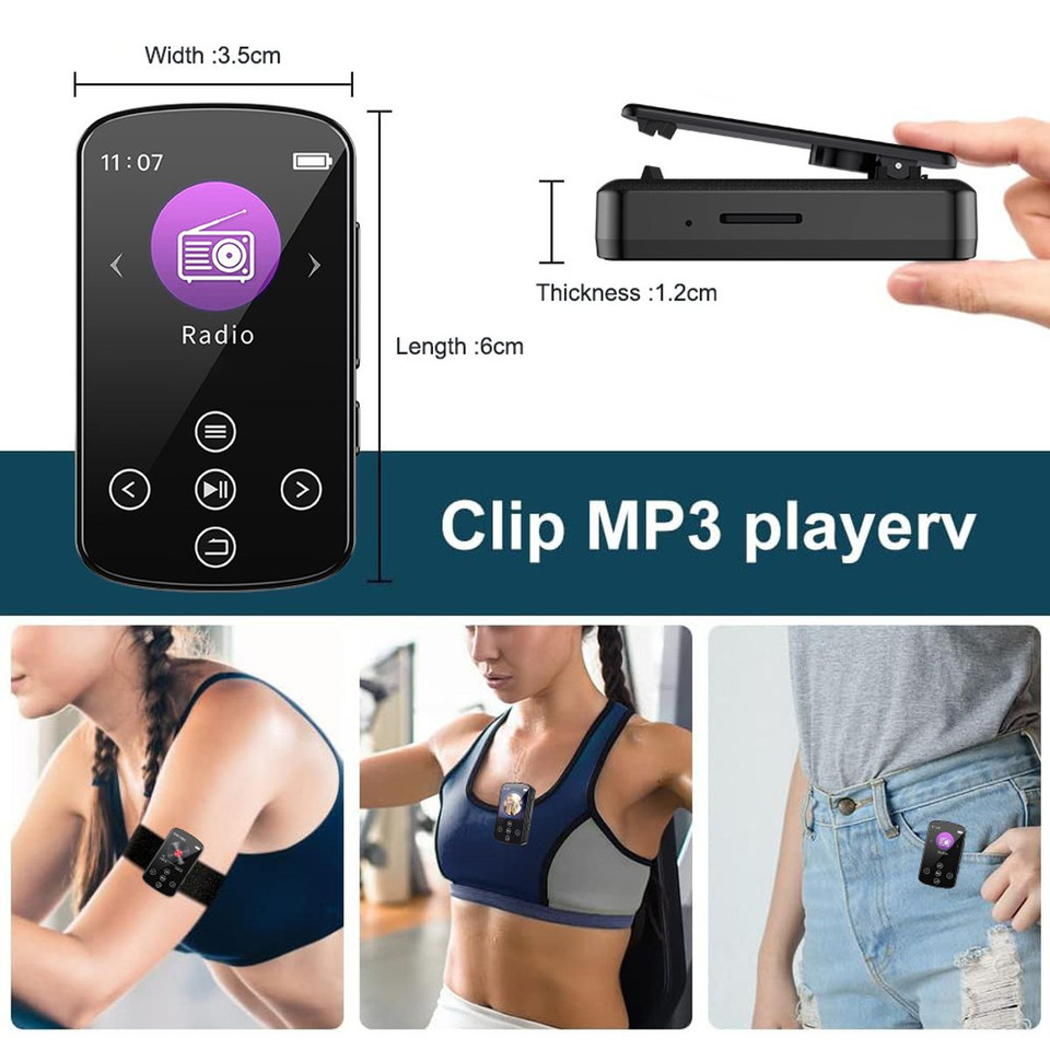 16GB MP3 Player with Bluetooth, Portable Full Touchscreen Music Player with Speakert, MP4 Player with FM Radio,Voice Recording product image