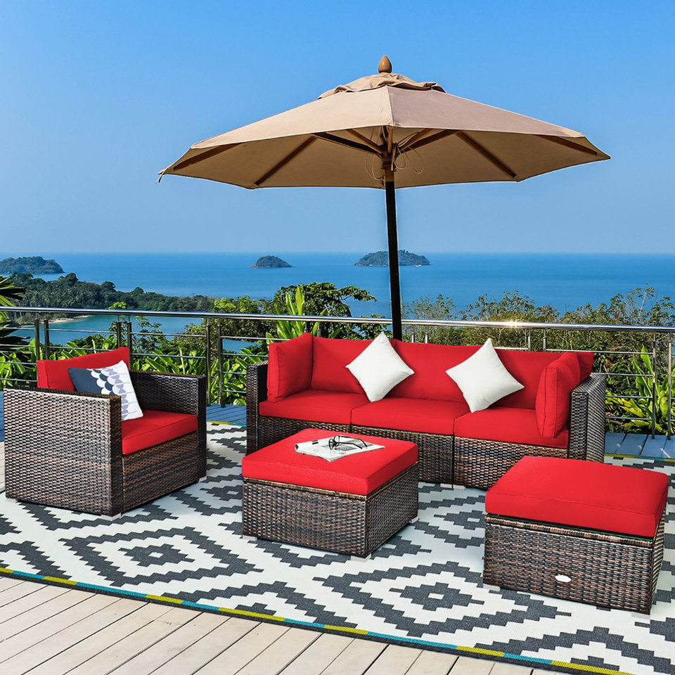 6-Pieces Patio Rattan Furniture Set  product image