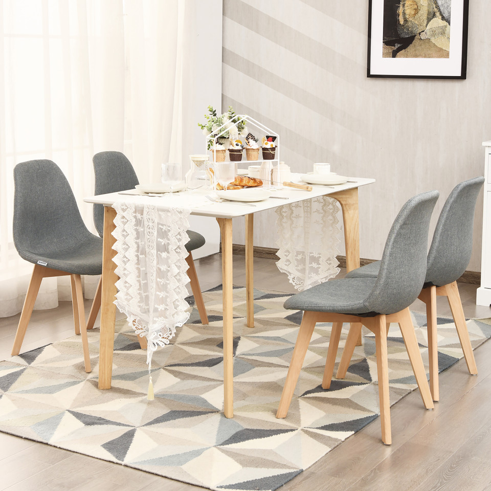 Modern Mid Century Fabric Dining Chairs (Set of 4) product image