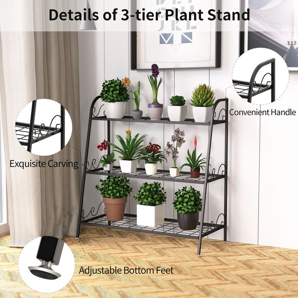 3-Shelf Metal Plant Stand product image