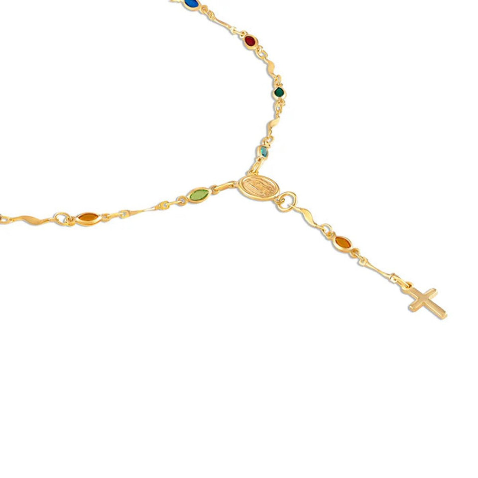14K Gold Virgin Mary Rosary Necklace product image