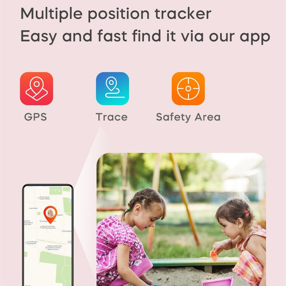 4G GPS Smart Watch for Kids Whatsapp Line Video Phone Call and Text Voice Chat SOS Alarm MessageCamera Anti-Lost Real-time Tracker(Black) product image