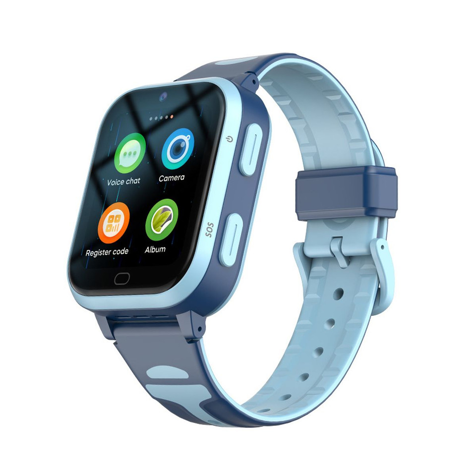 4G GPS Smart Watch for Kids Whatsapp Line Video Phone Call and Text Voice Chat SOS Alarm MessageCamera Anti-Lost Real-time Tracker(Blue) product image