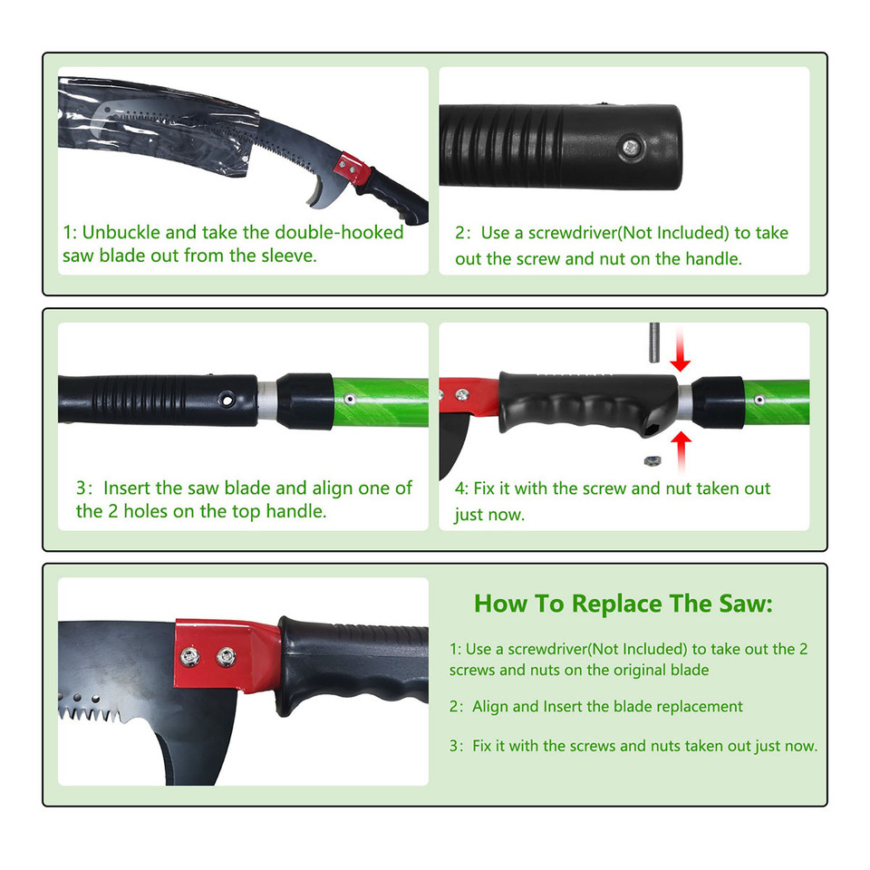 Extendable Manual Pole Saw for Tree Trimming product image