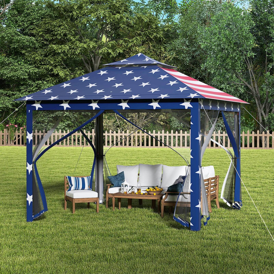 11 x 11-Foot 2-Tier Pop-up Canopy with Carrying Bag product image