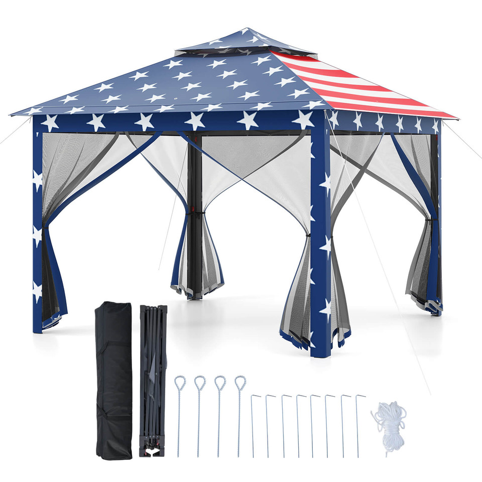 11 x 11-Foot 2-Tier Pop-up Canopy with Carrying Bag product image