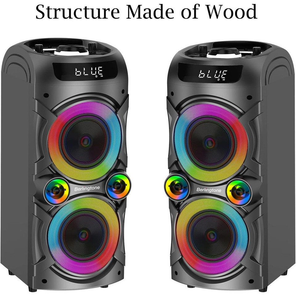 BR-37K Bluetooth Karaoke Machine System with 2 Wireless Microphones product image
