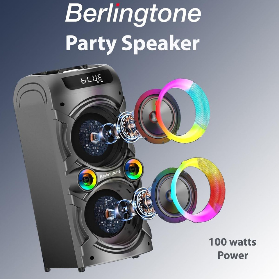 BR-37K Bluetooth Karaoke Machine System with 2 Wireless Microphones product image