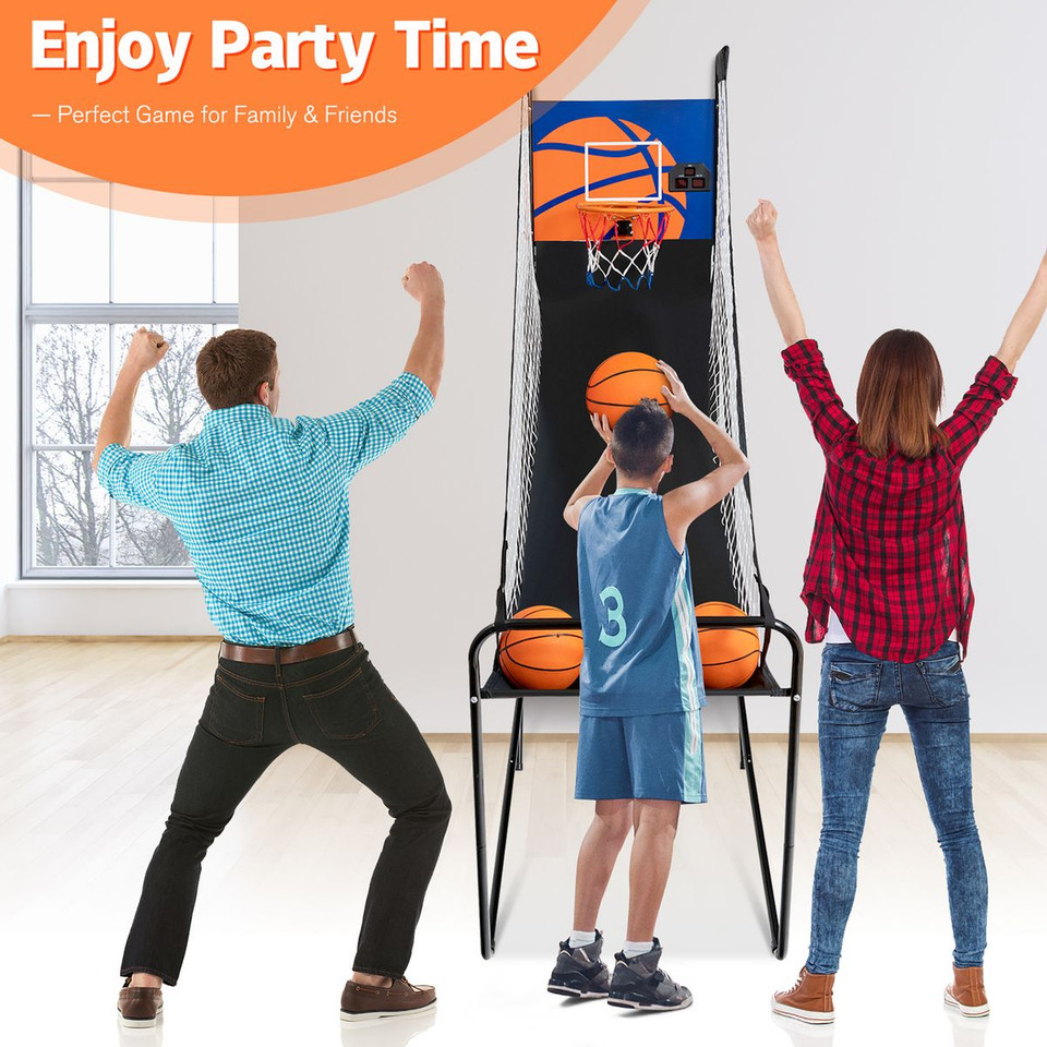 Foldable Single Shot Basketball Arcade Game with 3 Basketballs product image