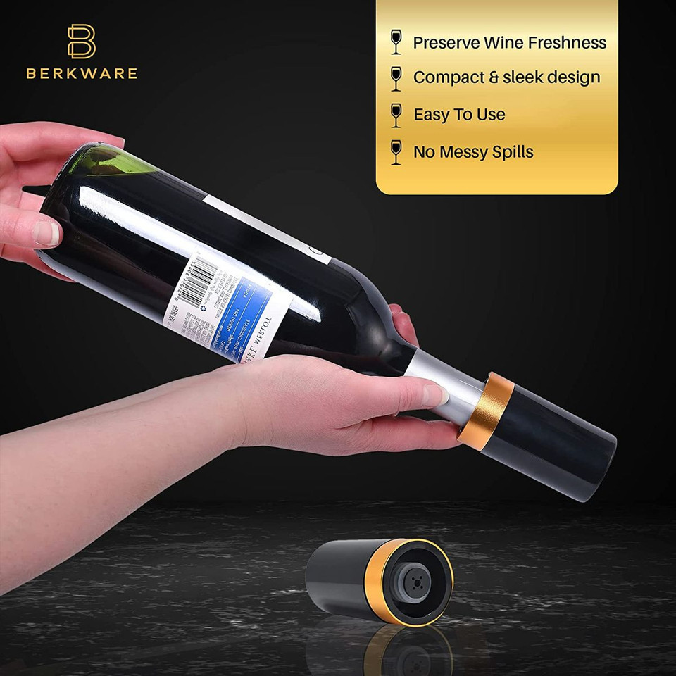 Berkware Automatic Vacuum Wine Bottle Stopper product image