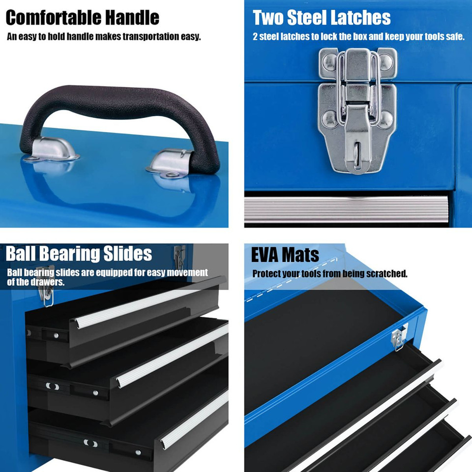Portable 3-Drawer Tool Storage Box product image