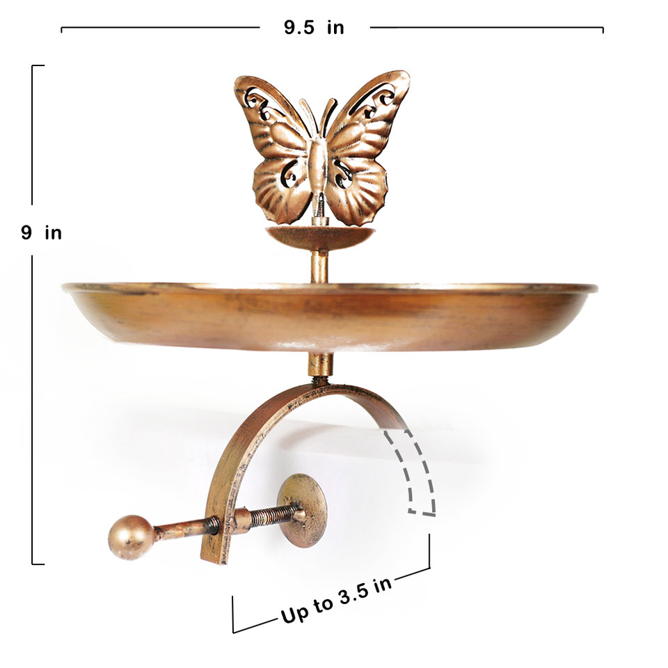 Interchangeable Bronze Butterfly & Bird Bath (1 or 2-Pack) product image
