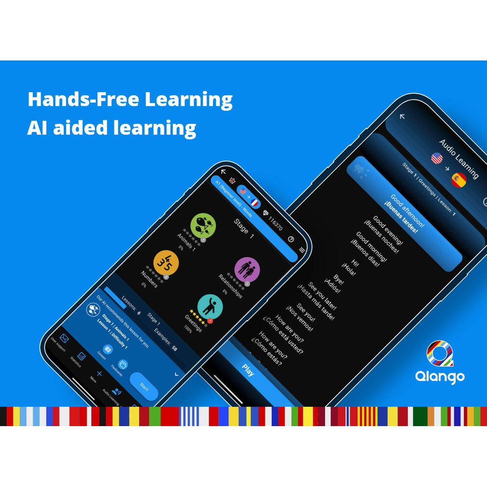 Qlango Language Learning App: Lifetime Subscription (56 Languages) product image