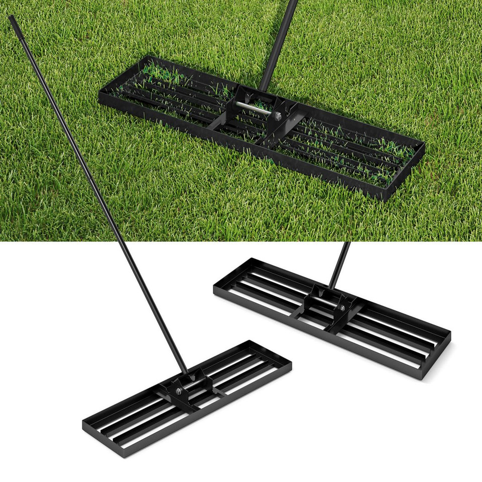 36 x 10-Inch Lawn Leveling Rake with Ergonomic Handle product image