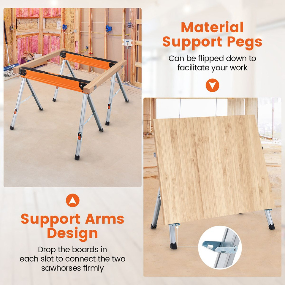 Heavy-Duty Folding Sawhorse (Set of 2) product image
