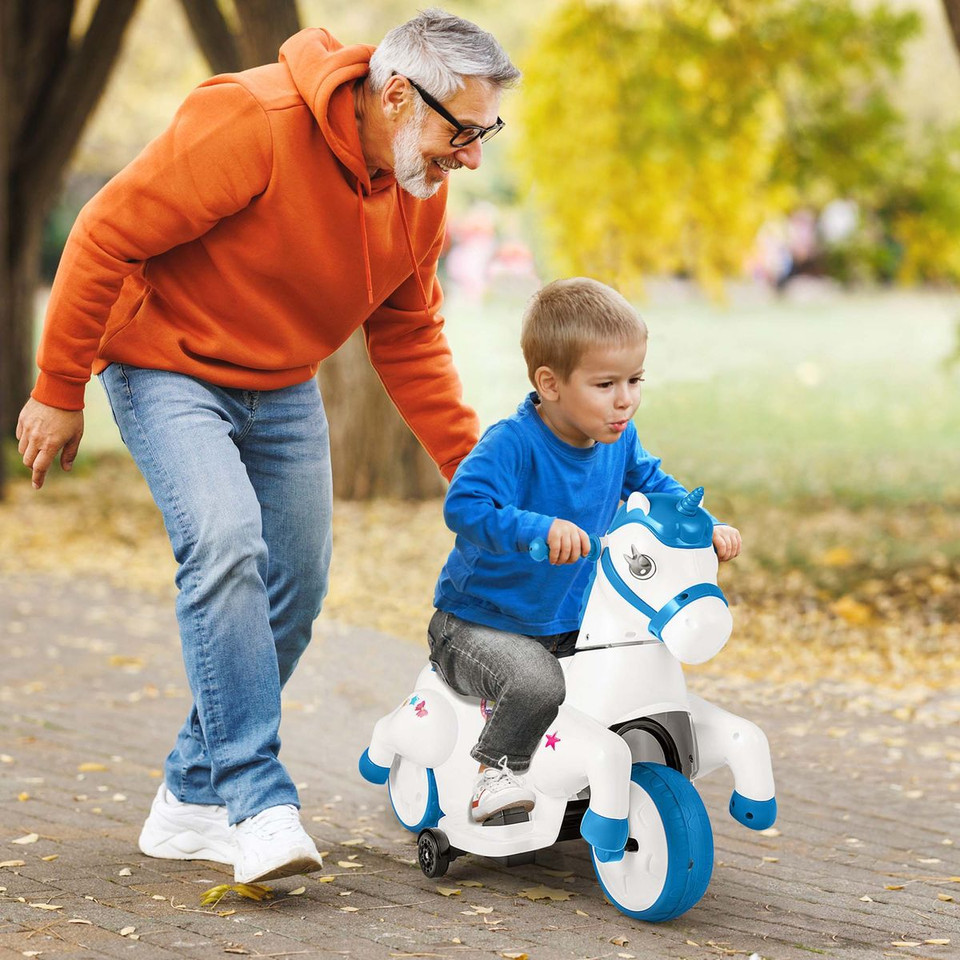 Kids' 12V Unicorn Ride-on Toy with Training Wheels product image