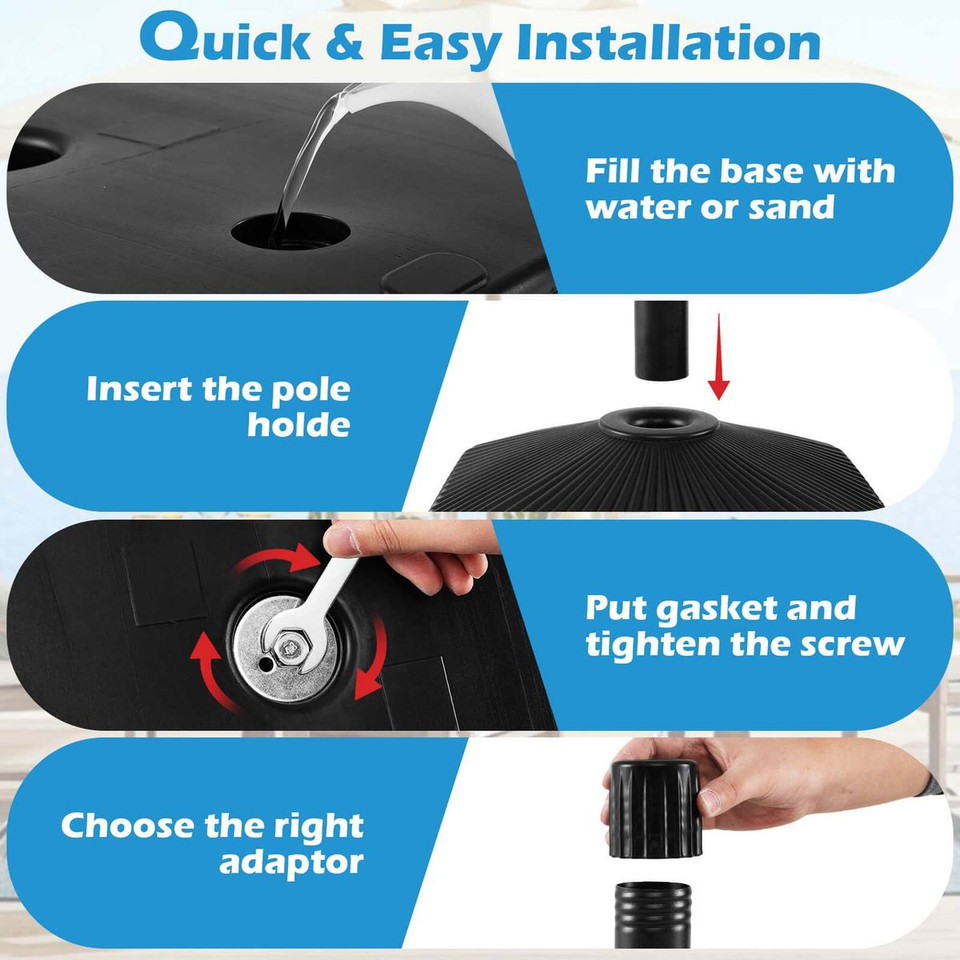 22" Square Umbrella Base with Refillable Reservoir  product image