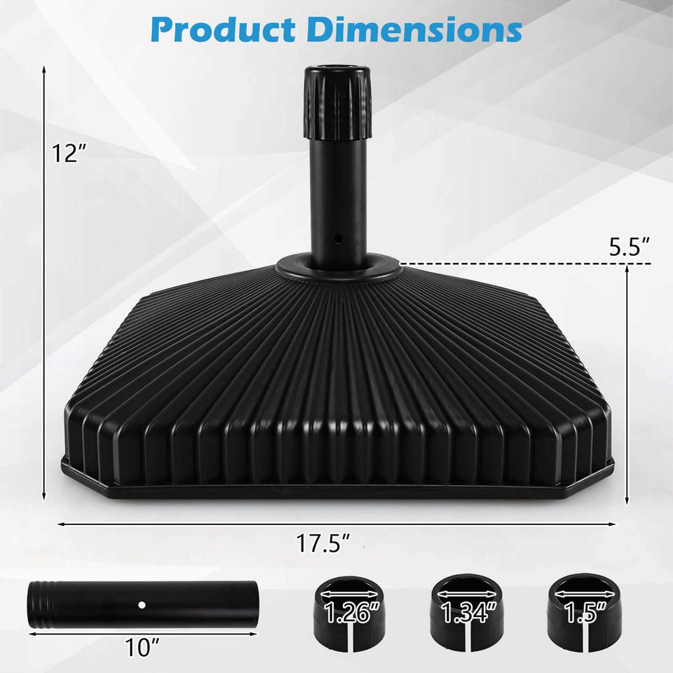 22" Square Umbrella Base with Refillable Reservoir  product image