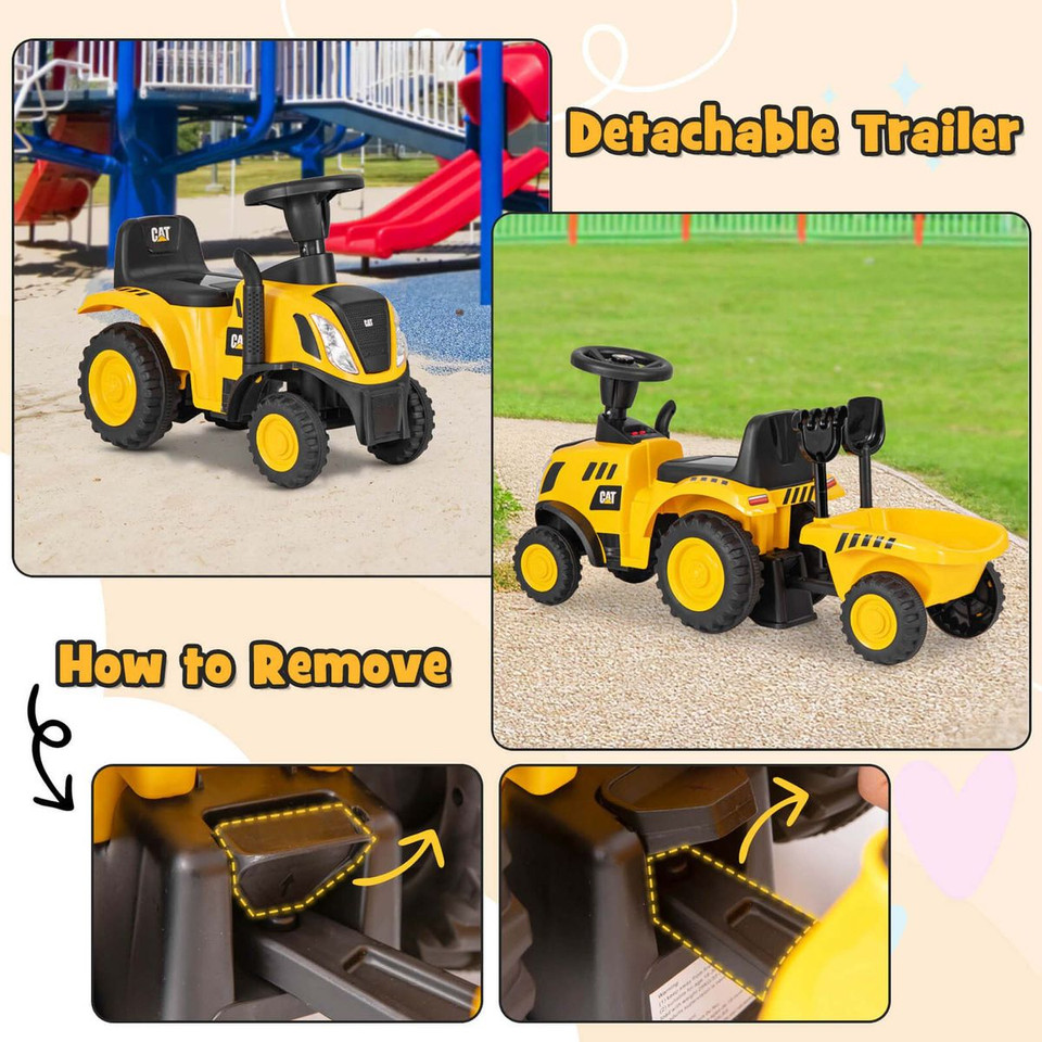 Kids' Ride-on Tractor with Detachable Trailer product image