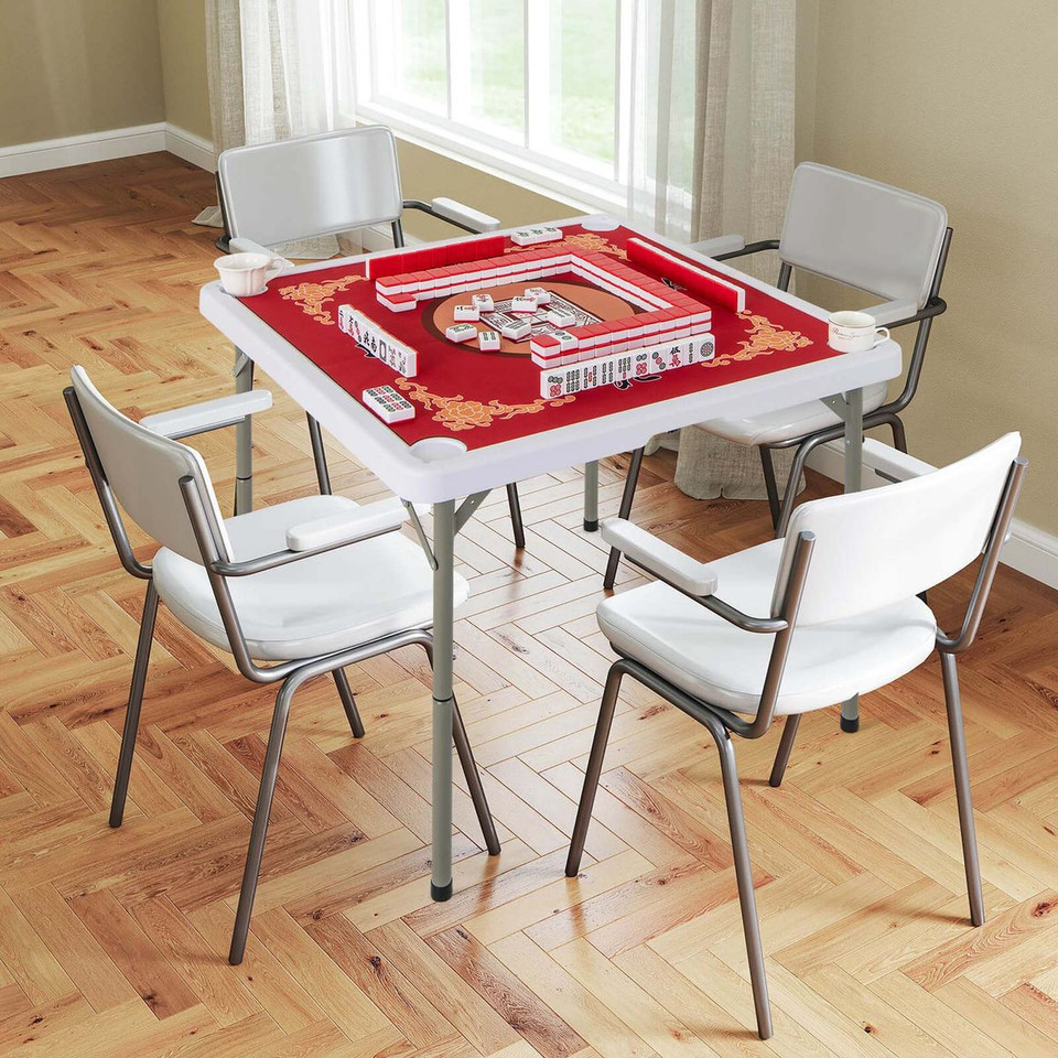 35" Folding Mahjong Table with Cup Holders  product image