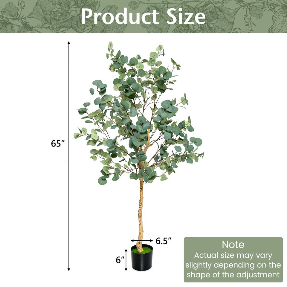 5.5 ft Artificial Fake Eucalyptus Tree product image