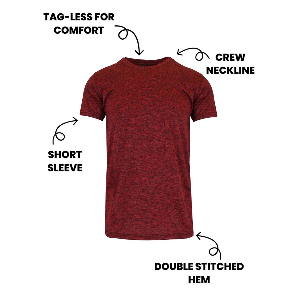 Men's Moisture-Wicking Marled Performance Tee (5-Pack) product image