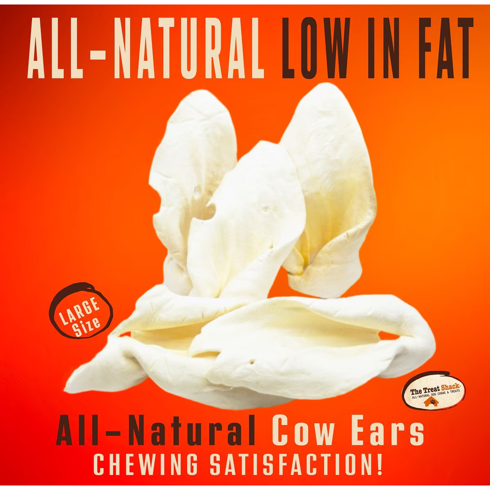 The Treat Shack Large White Cow Ear with Base Dog Treat (5 to 15-Count) product image
