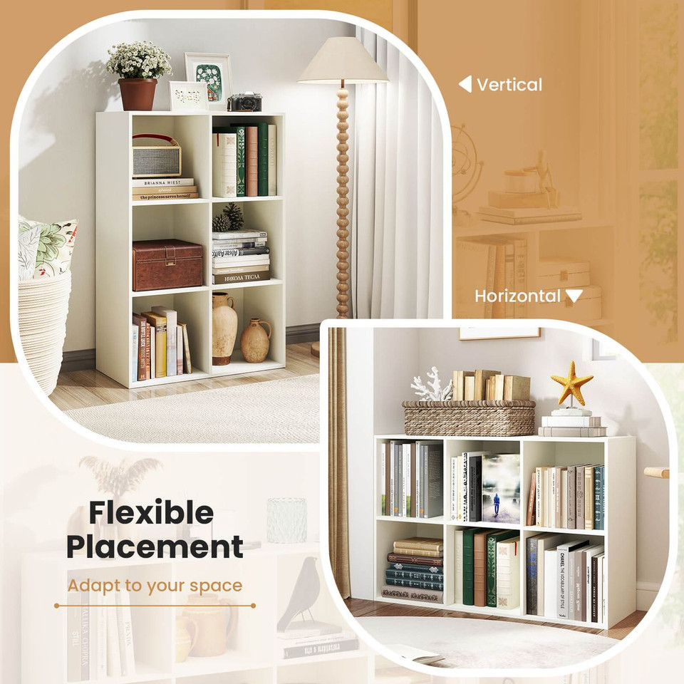 3-Tier 6-Cube Bookcase Storage Organizer  product image