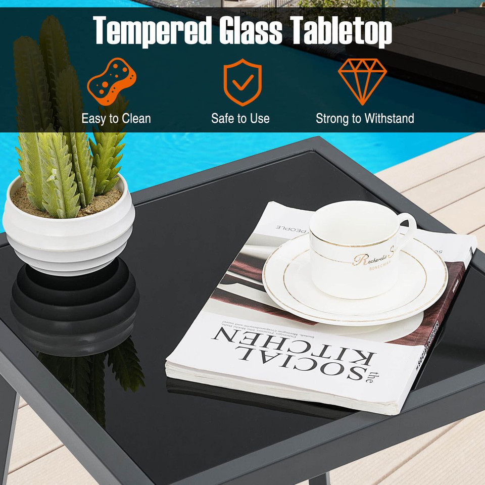 3-Piece Patio Rattan Furniture Set with Quick Dry Foam Padding  product image