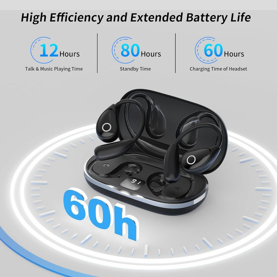 AI Language Translator Earbuds,144 Languages Bluetooth Translator Device, Two Way Translator Earphones for Language Learning Travel Business,Black product image