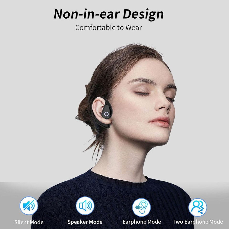 AI Language Translator Earbuds,144 Languages Bluetooth Translator Device, Two Way Translator Earphones for Language Learning Travel Business,Black product image