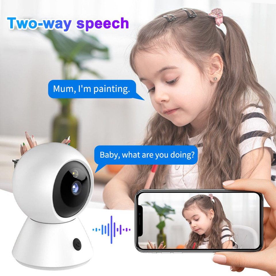 1080P HD Indoor Security Camera,Baby Monitor with Night Vision,Security Home Dog Pet Monitor,AI Motion Detection With 32G TF Card product image