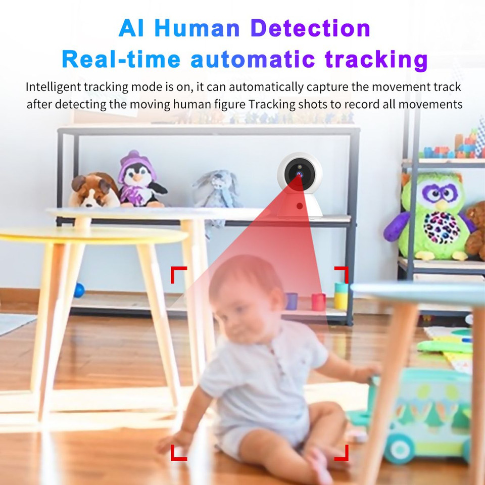 1080P HD Indoor Security Camera,Baby Monitor with Night Vision,Security Home Dog Pet Monitor,AI Motion Detection With 32G TF Card product image