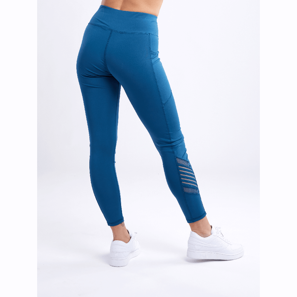 High-Waist Pilates Leggings with Side Pockets & Mesh Panels product image