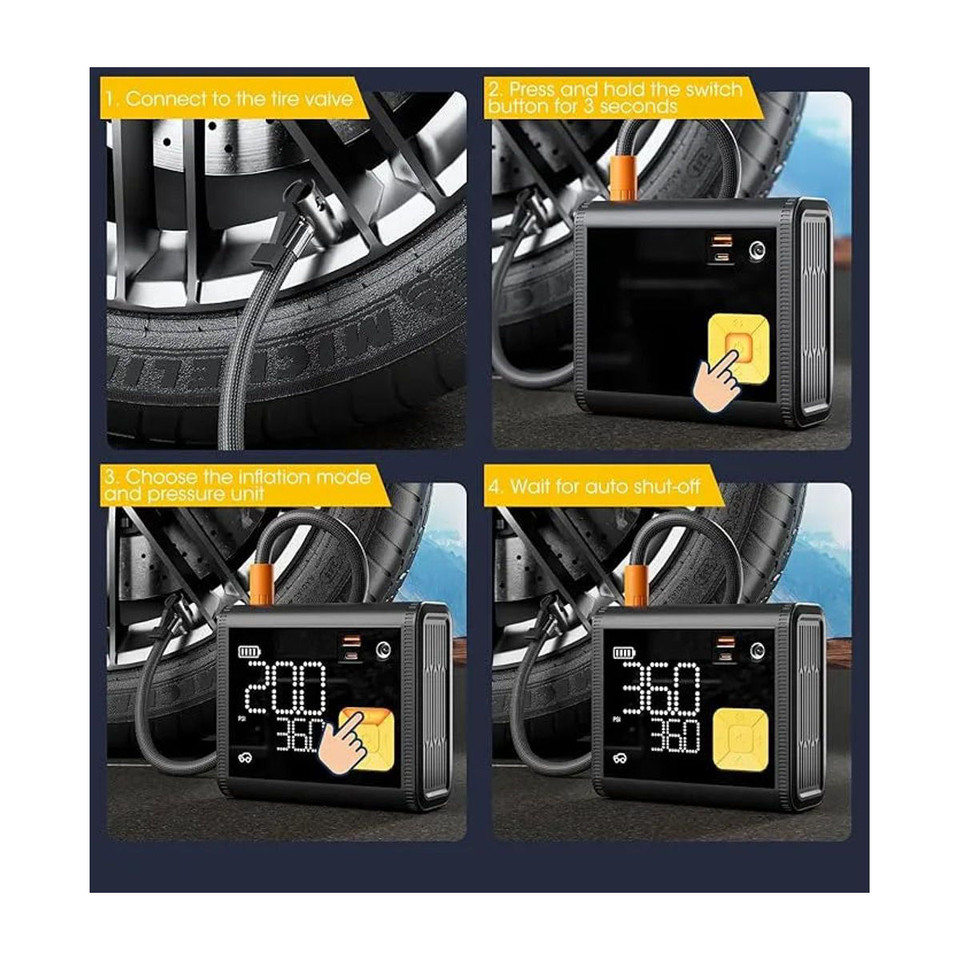 Tire Inflator Portable Air Compressor - 20,000mAh, 150PSI product image