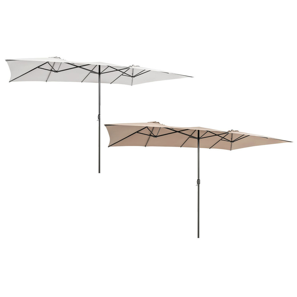 15-Foot Double-Sized Patio Umbrella with Crank Handle & Vented Tops product image