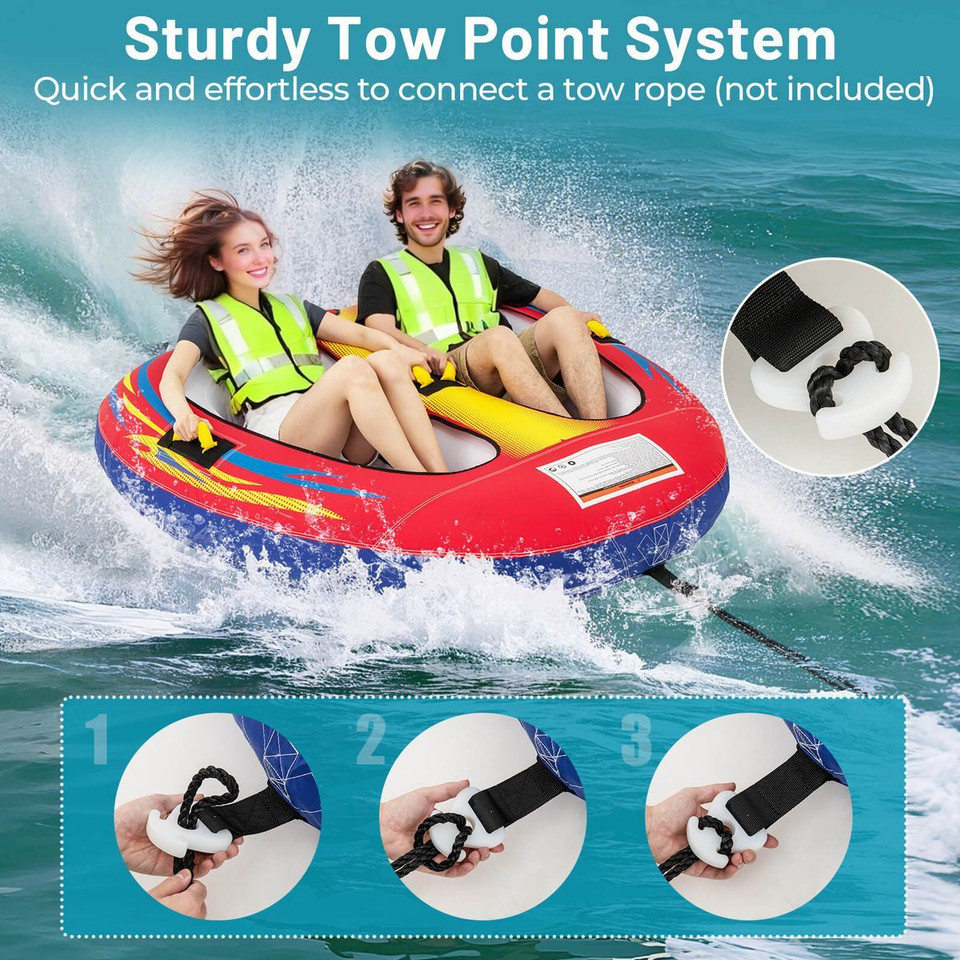 Towable Tube with Quick Connector & Drainage System for Boating product image